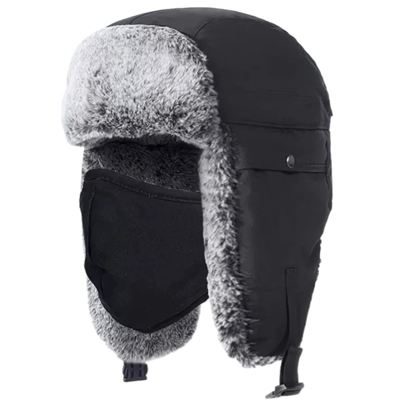 Bonnet d’Hiver avec Cache-Oreilles et Taille Réglable pour Adultes | Idéal pour les Activités Extérieures