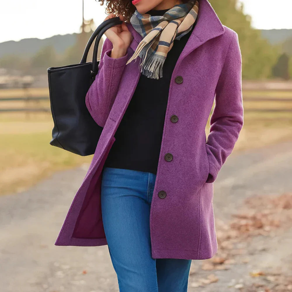 Manteau Long à Coupe Classique pour Femme | Idéal pour la Saison Froide et les Sorties Quotidiennes