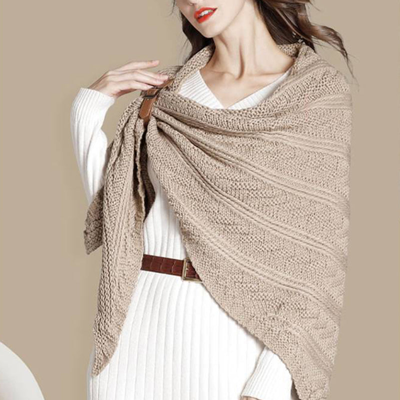 Châle Trinagle Doux avec Boucle pour Femme | Idéal pour l’Hiver