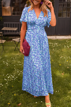 Robe Longue Femme | Imprimé Fleuri Coloré | Taille Marquée & Coupe Fluide Été