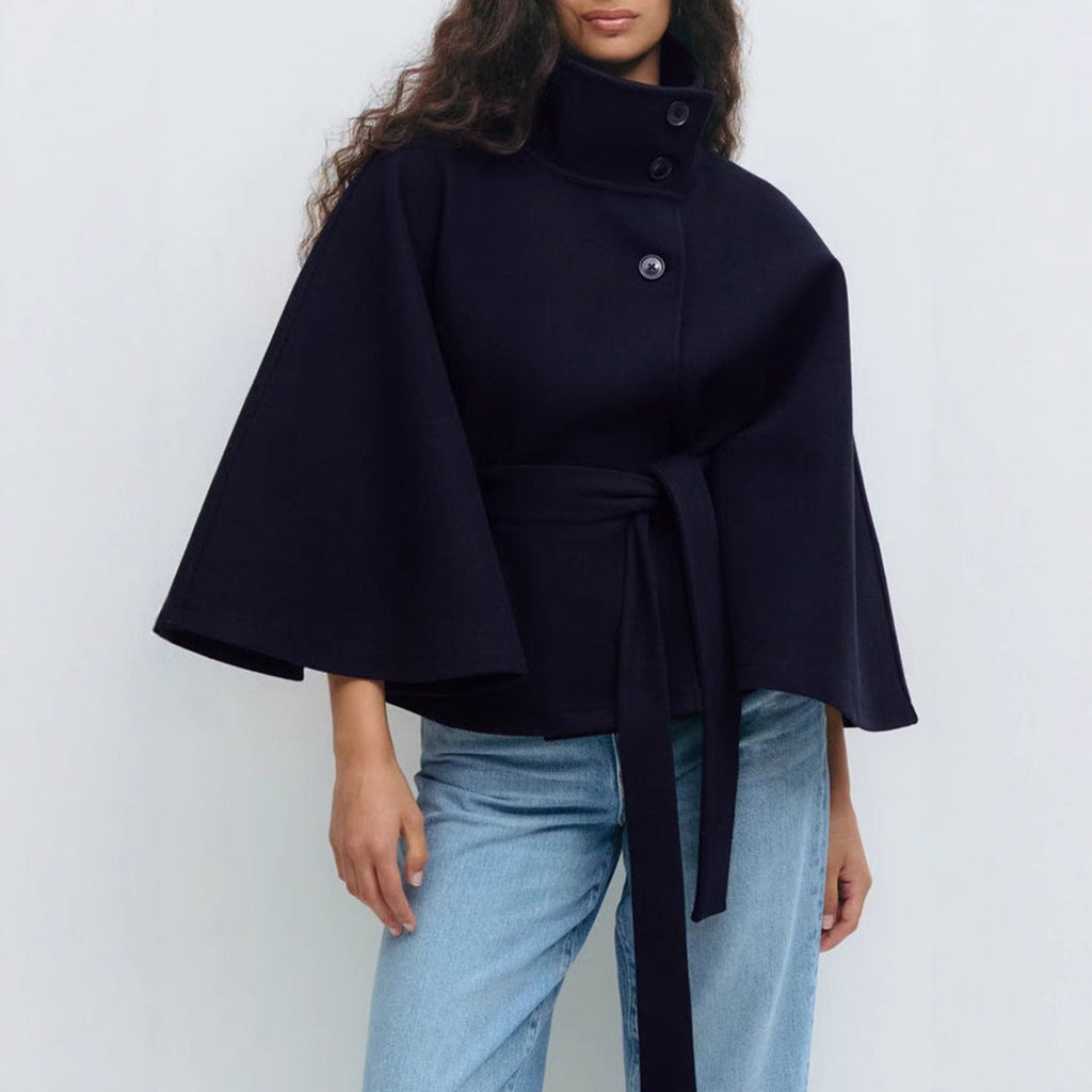 Veste Ceinturée avec Col Montant pour Femme | Idéale pour le Quotidien et les Loisirs