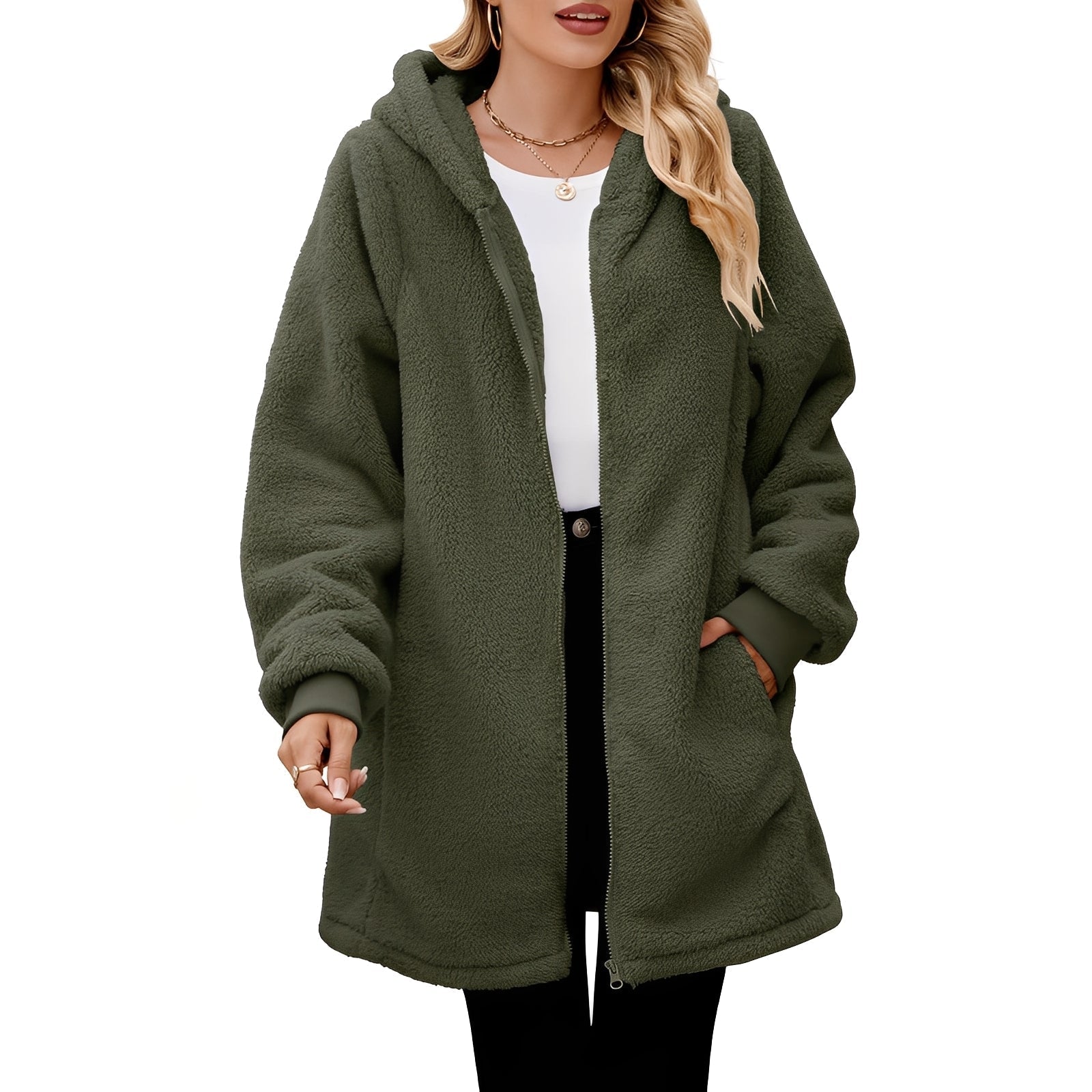 Veste à Coupe Ample avec Capuche pour Femme | Idéale pour les Activités de Plein Air