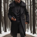Manteau Long à Double Boutonnage avec Col Revers pour Hommes | Idéal pour l’Automne, l’Hiver et le Printemps
