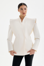 Blazer à Épaules Structurées pour Femme | Idéal pour Saison Froide