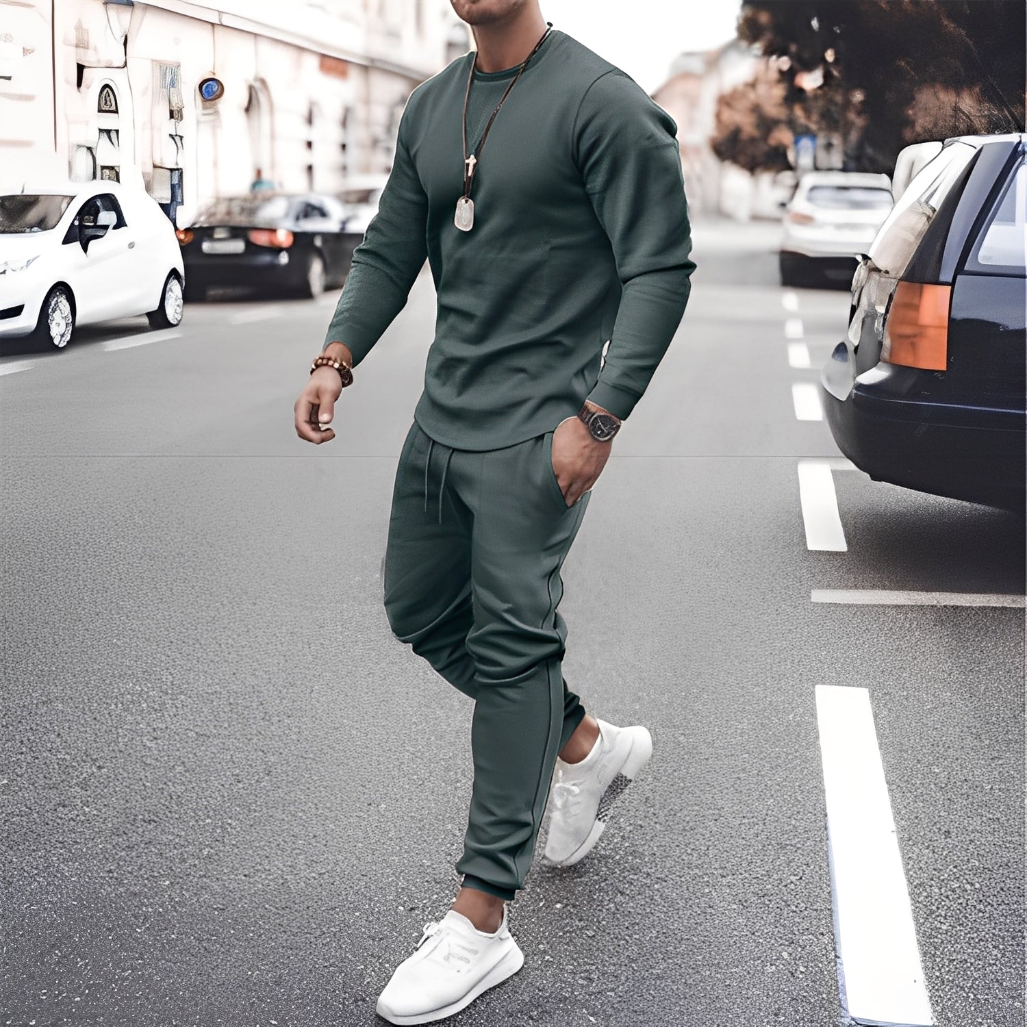Ensemble de Survêtement pour Homme avec Sweat et Pantalon | Idéal pour le Sport et les Loisirs