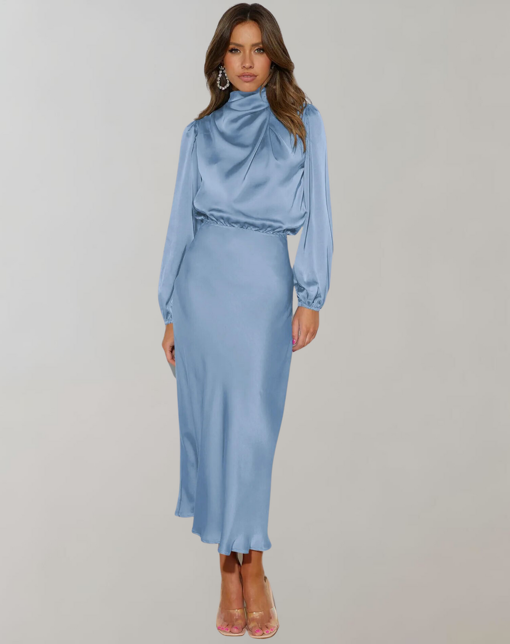 Robe Longue À Manches Longues Pour Femmes | Idéal Pour Occasions Formelles