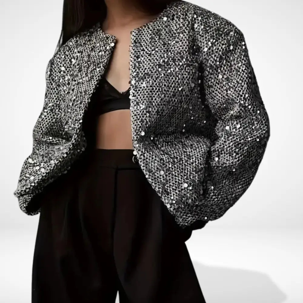 Veste Mi-Saison à Paillettes pour Femme | Idéal pour les Sorties et Événements
