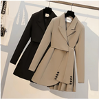 Manteau Ceinturé Avec Col À Revers Pour Femmes | Idéal Pour Le Travail Et Les Occasions En Soirée