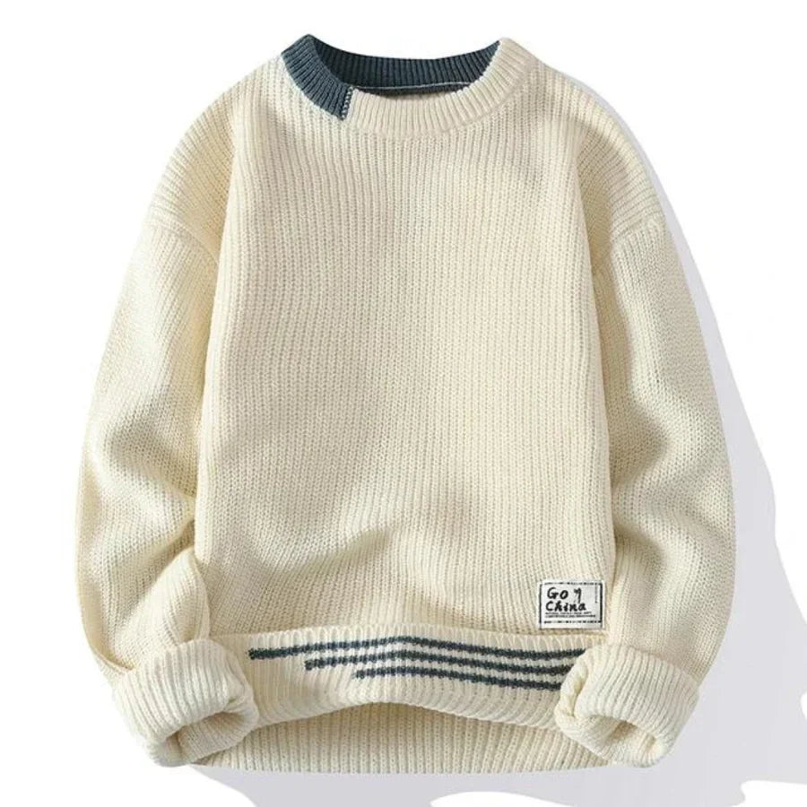 Pull à Manches Longues en Maille pour Hommes | Idéal pour un Usage Quotidien