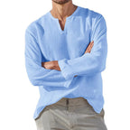 Chemise À Col V Avec Manches Longues Pour Homme | Idéal Pour Usage Quotidien