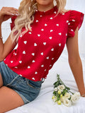 T-shirt À Manches Courtes Avec Volants Pour Femmes | Idéal Pour Usage Quotidien