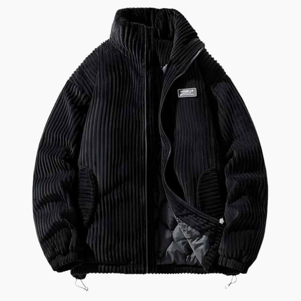 Veste Matelassée avec Col Montant et Coupe Ample pour Homme | Idéale pour la Mi-Saison