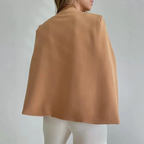 Veste Sans Col avec Écharpe Coordonnée pour Femme | Idéal pour le Travail ou les Sorties Décontractées