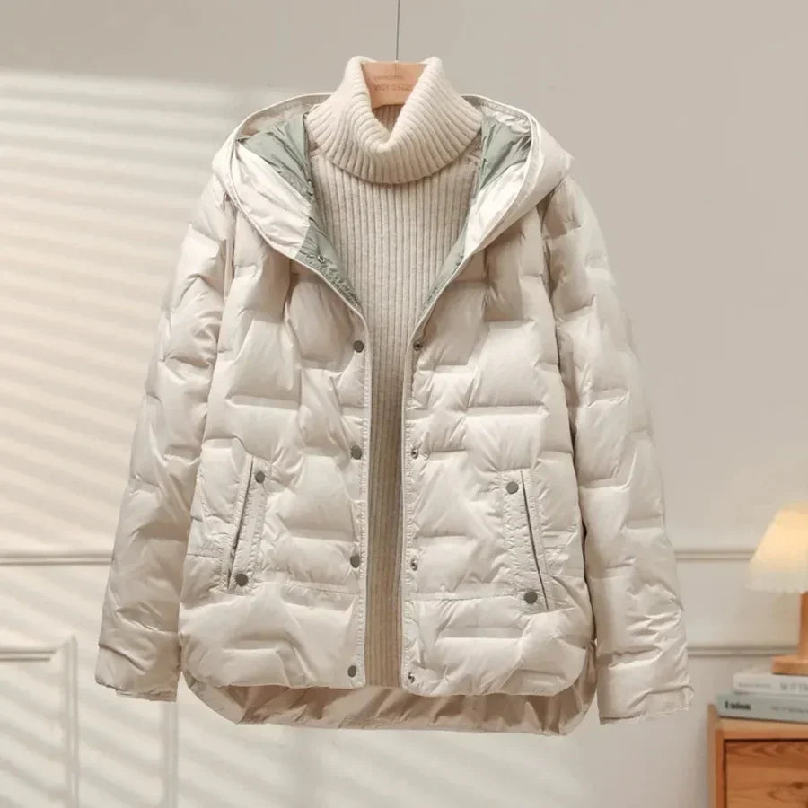 Veste Matelassée avec Col Revers Et Fermeture À Pression pour Femme | Idéale pour Les Journées Fraîches