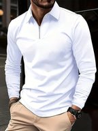 Chemise À Manches Longues avec Fermeture Zippée pour Homme | Idéale pour Le Quotidien