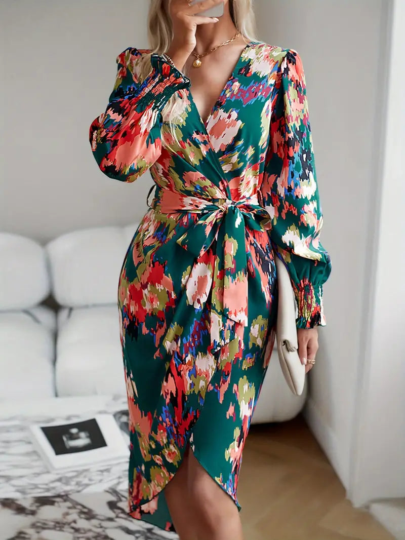 Robe Avec Manches Gigot Et Ceinture Pour Femmes | Idéal Pour Superposition