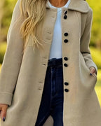 Manteau Mi-Long à Coupe Moderne pour Femmes | Idéal pour les Tenues Professionnelles et Quotidiennes