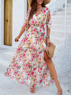 Robe Longue à Imprimé Floral pour Femme | Idéale pour les Événements d'Été