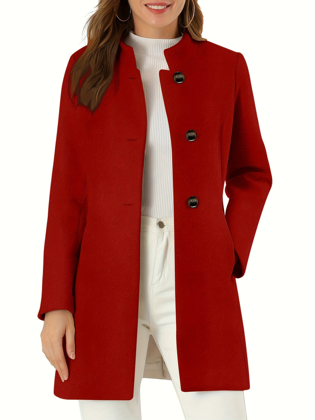Blazer Tissé À Manches Longues Avec Coupe Ajustée Pour Femme | Idéal Pour Le Travail Et Les Sorties