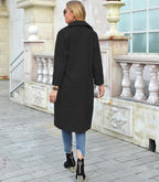 Manteau Couleur Camel avec Double Boutonnage pour Femmes | Idéal pour Saison Froide