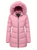 Manteau Matelassé d’Hiver avec Capuche et Poches pour Femme | Idéal pour les Saisons Froides