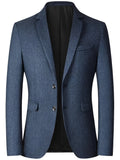 Blazer Slim-Fit avec Fermeture à Deux Boutons pour Homme | Idéal pour les Occasions Professionnelles et Formelles