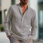 Chemise À Manches Longues Avec Poche Poitrine Et Coupe Décontractée Pour Homme | Idéale Pour Saison Chaude