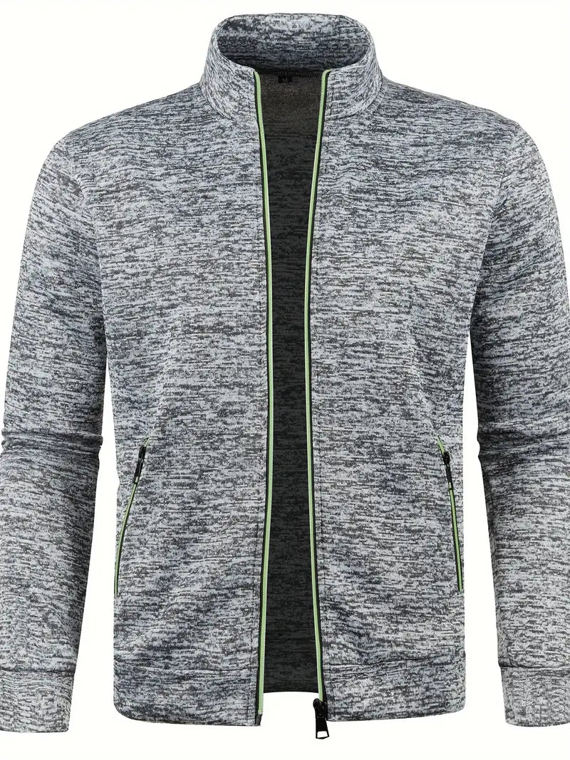 Veste Zippée Avec Col Montant Et Poches Latérales Pour Homme | Idéal Pour Sport Et Usage Quotidien