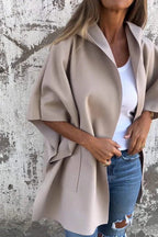 Cape Manteau Ample Avec Poches Pour Femme | Idéale Pour la Mi-Saison