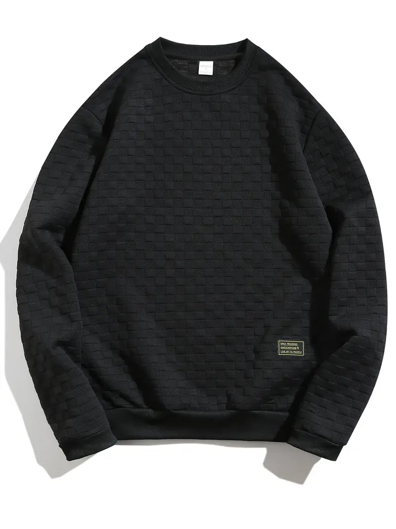 Sweatshirt À Motif Texturé Avec Coupe Décontractée Pour Adultes | Idéal Pour Toutes Saisons