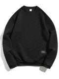 Sweatshirt À Motif Texturé Avec Coupe Décontractée Pour Adultes | Idéal Pour Toutes Saisons