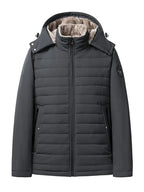 Veste d’Hiver Matelassée avec Capuche Ajustable pour Hommes | Idéale pour la Saison Froide