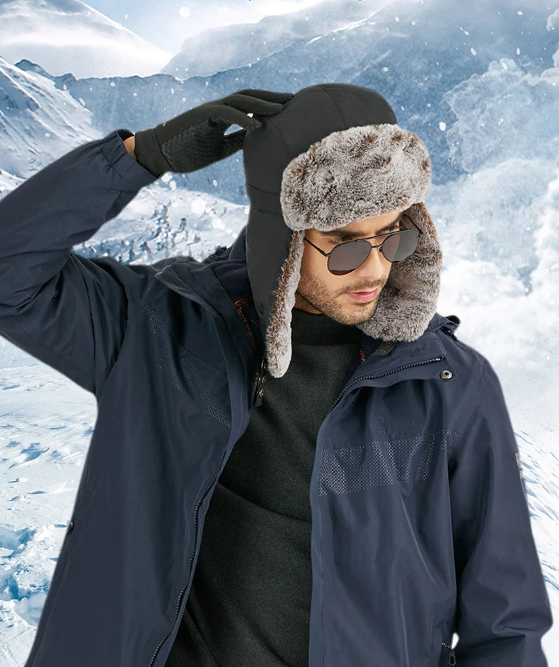 Bonnet d’Hiver avec Cache-Oreilles et Taille Réglable pour Adultes | Idéal pour les Activités Extérieures
