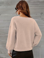 Pull À Col V Avec Coupe Ample Et Épaules Tombantes Pour Femme | Idéal Pour Toutes Les Saisons