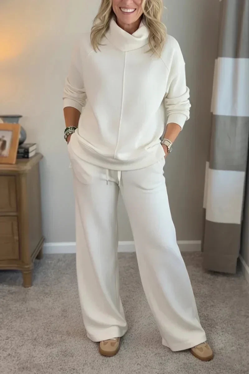 Ensemble Deux Pièces en Maille avec Top et Pantalon pour Femme | Idéal pour un Usage Quotidien