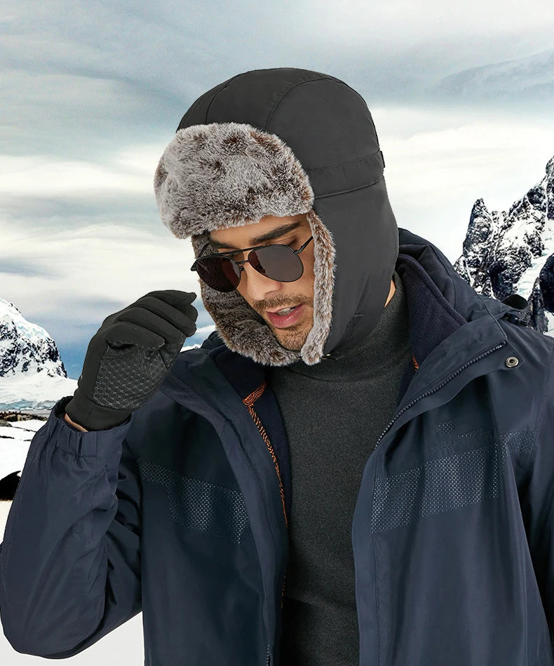 Bonnet d’Hiver avec Cache-Oreilles et Taille Réglable pour Adultes | Idéal pour les Activités Extérieures