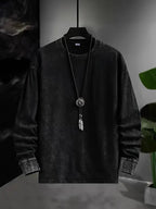 Chemise À Manches Longues Avec Effet Délavé Vintage Pour Hommes | Idéal Pour L’Automne Et Le Printemps