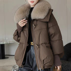 Parka Longue à Col Imitation Fourrure pour Femme | Idéale pour les Journées Froides