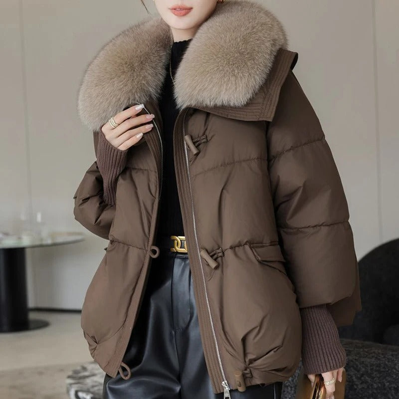 Parka Longue à Col Imitation Fourrure pour Femme | Idéale pour les Journées Froides