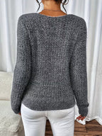 Pull à Col V avec Coupe Ample pour Femme | Idéal pour Usage Quotidien et Mi-Saison