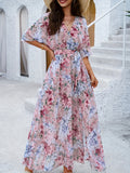 Robe Longue à Imprimé Floral pour Femme | Idéale pour les Événements d'Été