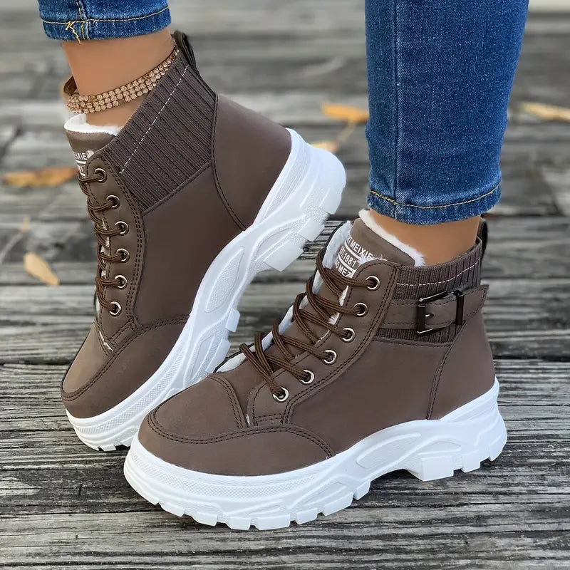 Bottes d’Hiver avec Semelle Antidérapante pour Femmes | Idéal pour Activités Extérieures