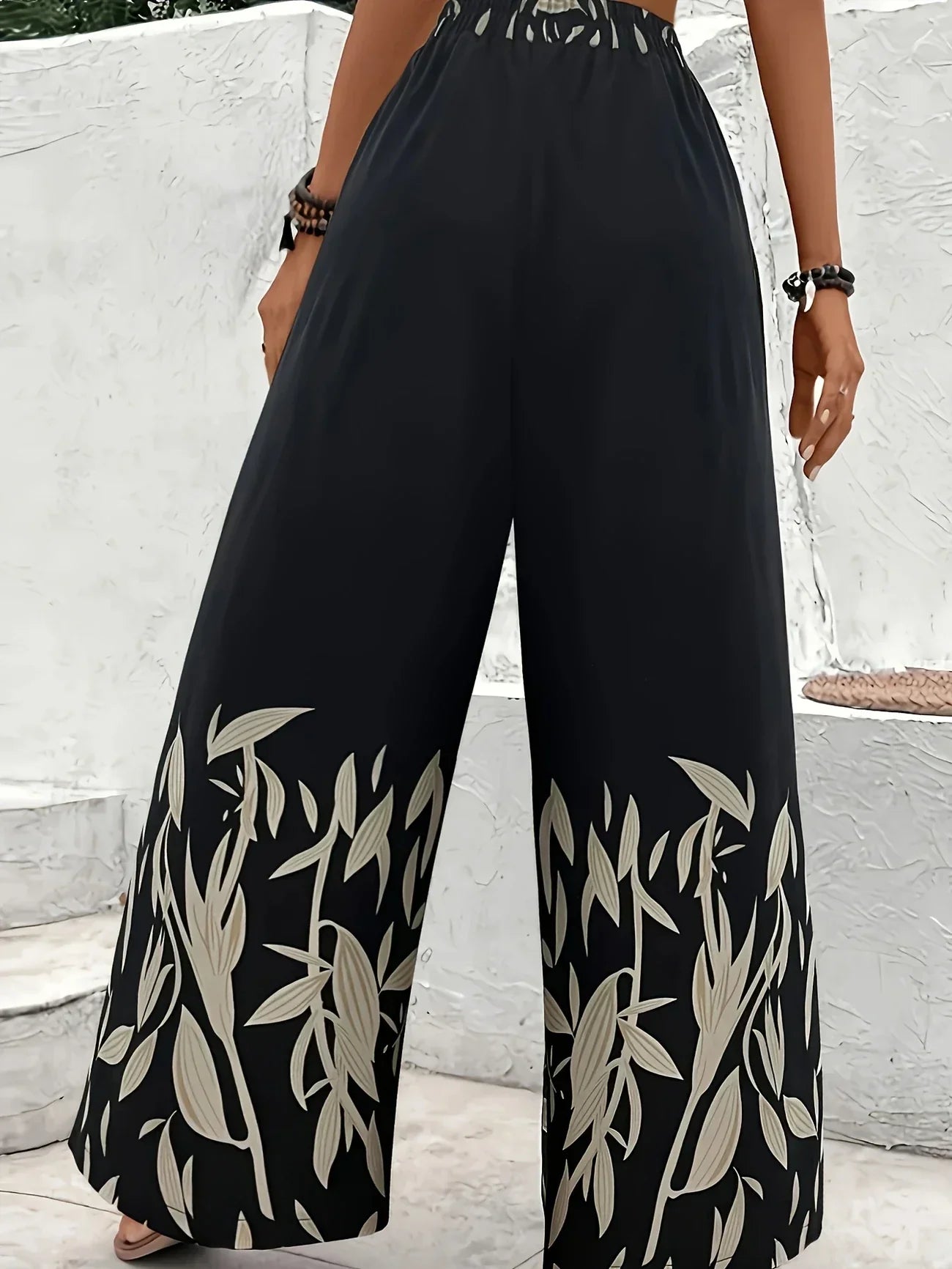 Pantalon Large À Cordon De Serrage Avec Poches Latérales Pour Femme | Idéal Pour Tenues Décontractées