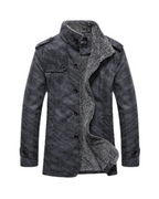 Manteau Long avec Col Montant et Coupe Structurée pour Homme | Idéal pour l’Hiver