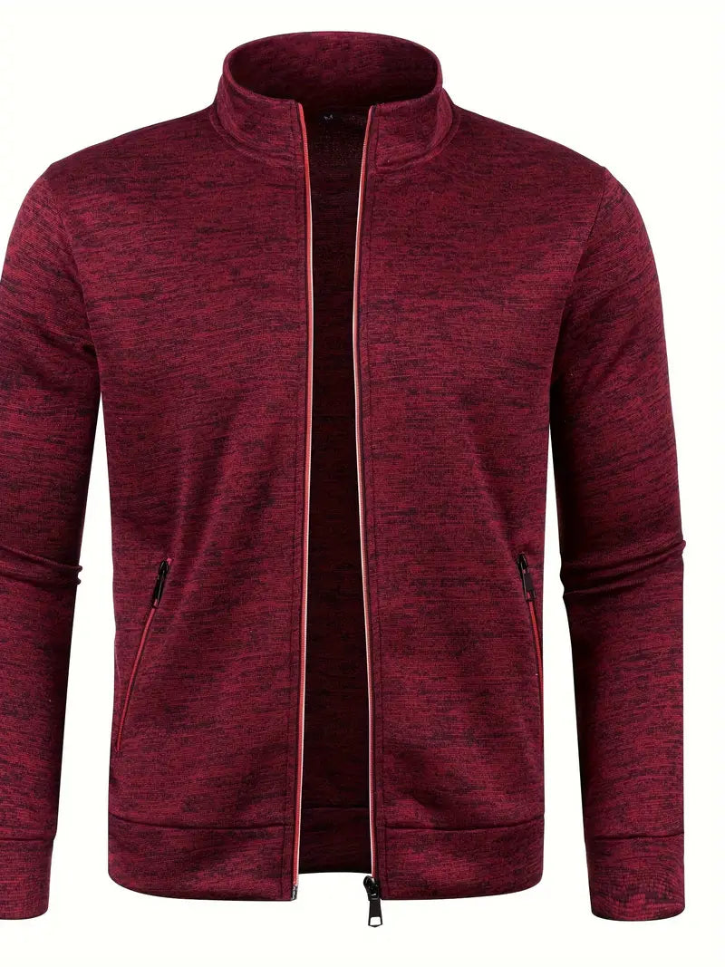 Veste Zippée Avec Col Montant Et Poches Latérales Pour Homme | Idéal Pour Sport Et Usage Quotidien