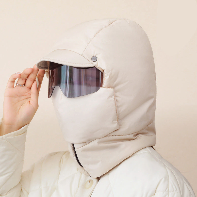 Masque de Protection Intégrale pour Extérieur avec Lunettes Amovibles | Idéal pour l’Hiver