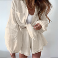 Ensemble Deux Pièces avec Blouse Ample et Short pour Femme | Idéal pour les Journées Décontractées