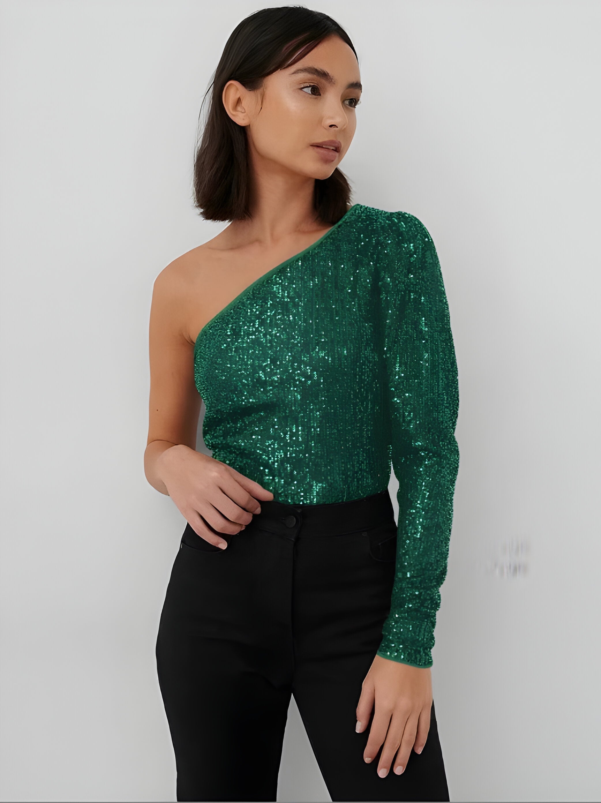 Top à Une épaule À Paillettes Pour Femme | Idéal Pour Les Soirées