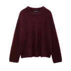 Pull Uni à Col Rond avec Coupe Ample pour Femme | Idéal pour Usage Quotidien