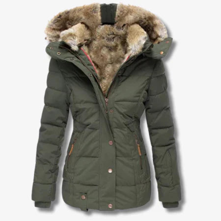 Manteau D'Hiver à Capuche avec Fermeture Zippée pour Femme | Idéale pour les Journées Froides
